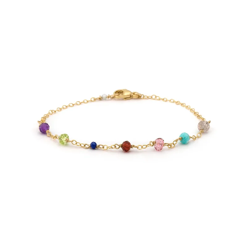 Ladies Chain Bracelets -Confetti Gemstone Bracelet