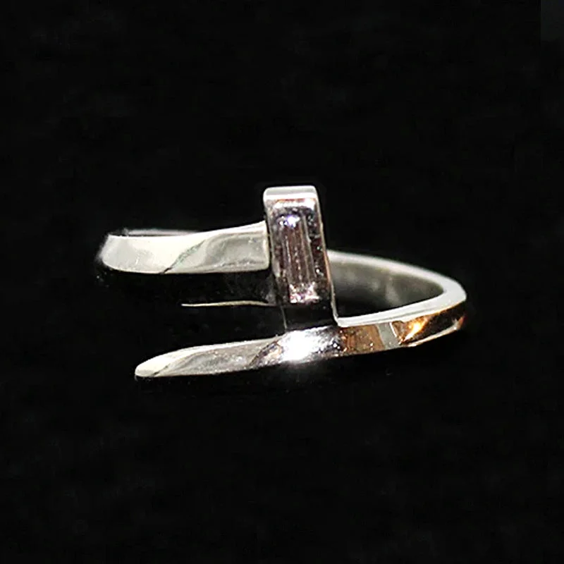 Initial Decor Rings -Diamond Nail Ring by 720