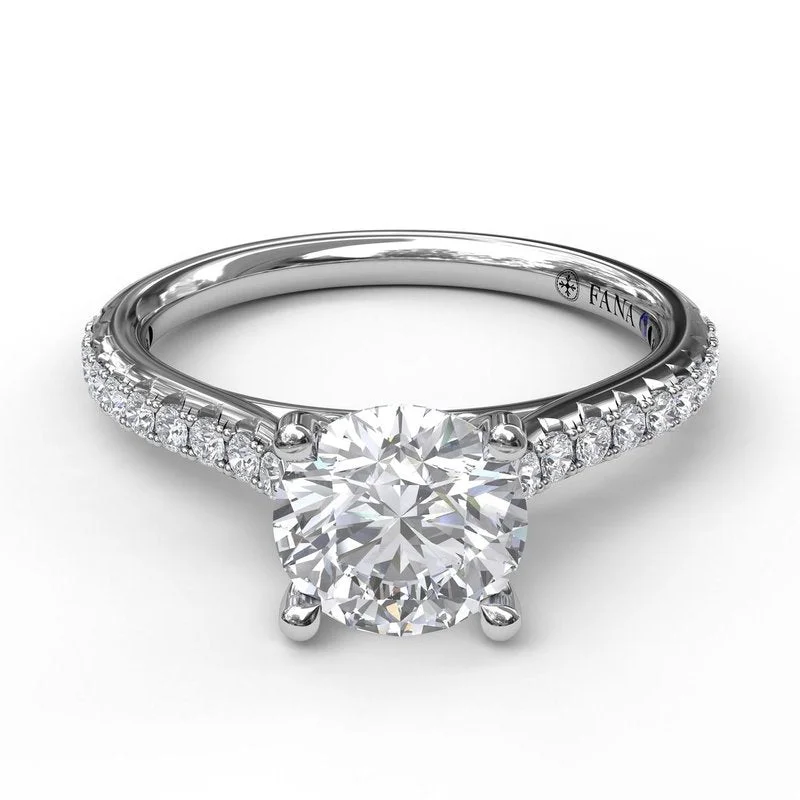 Jade Engagement Rings -Delicate Classic Engagement Ring with Delicate Side Detail S3818