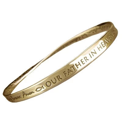 Ladies Family Bracelets -LORD'S PRAYER NIV Bracelet in Sterling Silver or 14K Yellow Gold