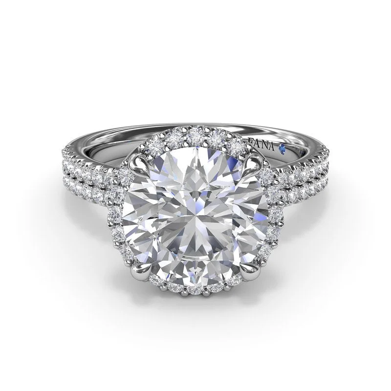 Infinity Engagement Rings -Diamond Halo Engagement Ring S4177