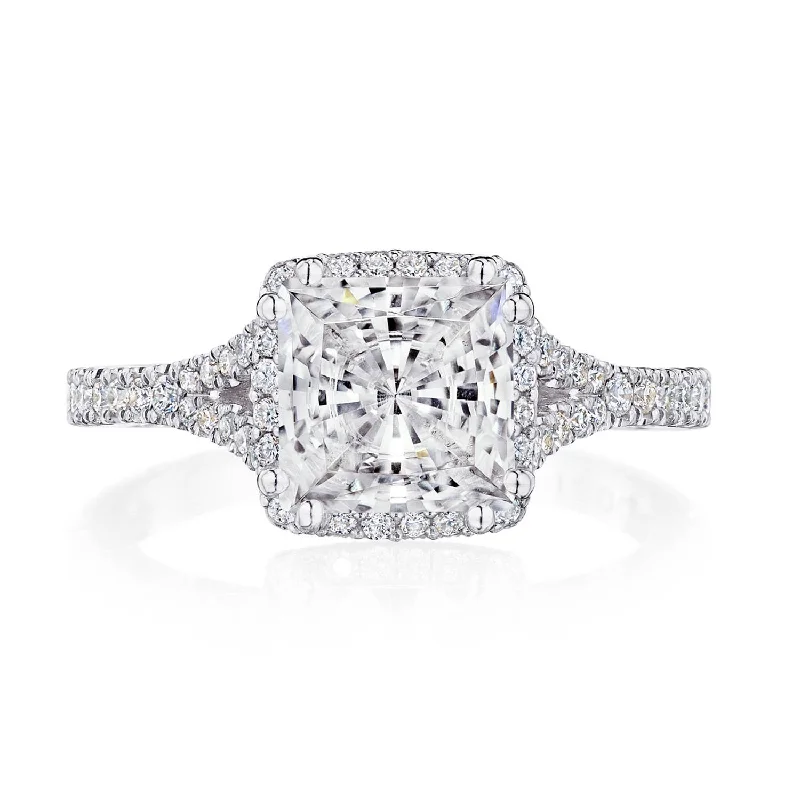 Filigree Engagement Rings -Dantela | Princess Bloom Engagement Ring 2672PR7W