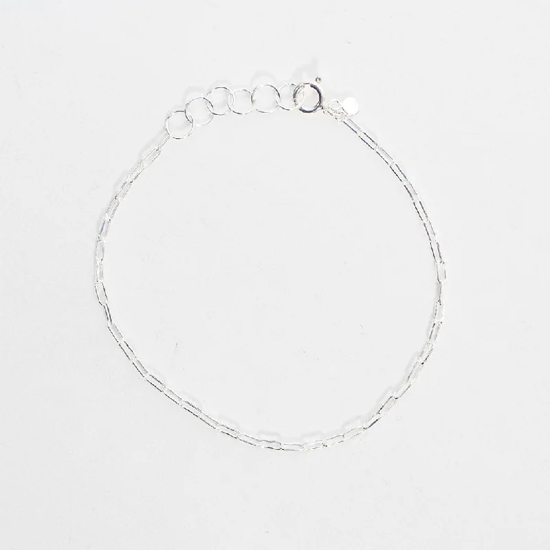 Ladies Sterling Silver Bracelets -Fine Silver Parallel Chain Bracelet