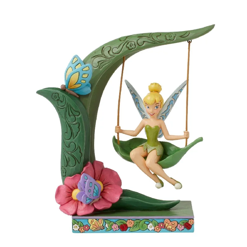 Confidence Stone Rings -Disney Jim Shore "Suspended in Springtime Magic" Tinker Bell Spring Swing 8.75" Figurine