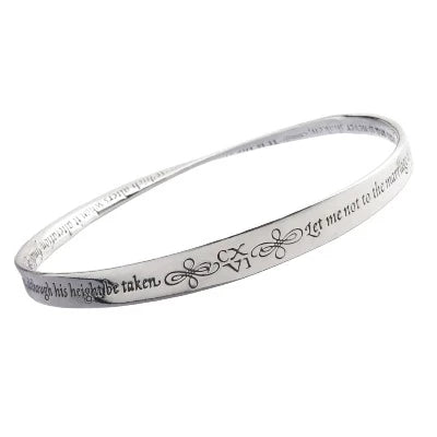 Ladies Serenity Bracelets -Shakespeare Sonnet Sterling Silver Bracelet