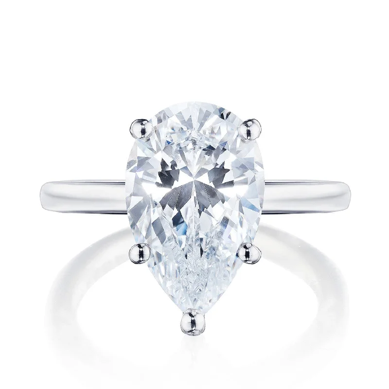 Floral Engagement Rings -Dantela | Pear Solitaire Engagement Ring 268922PS14X9