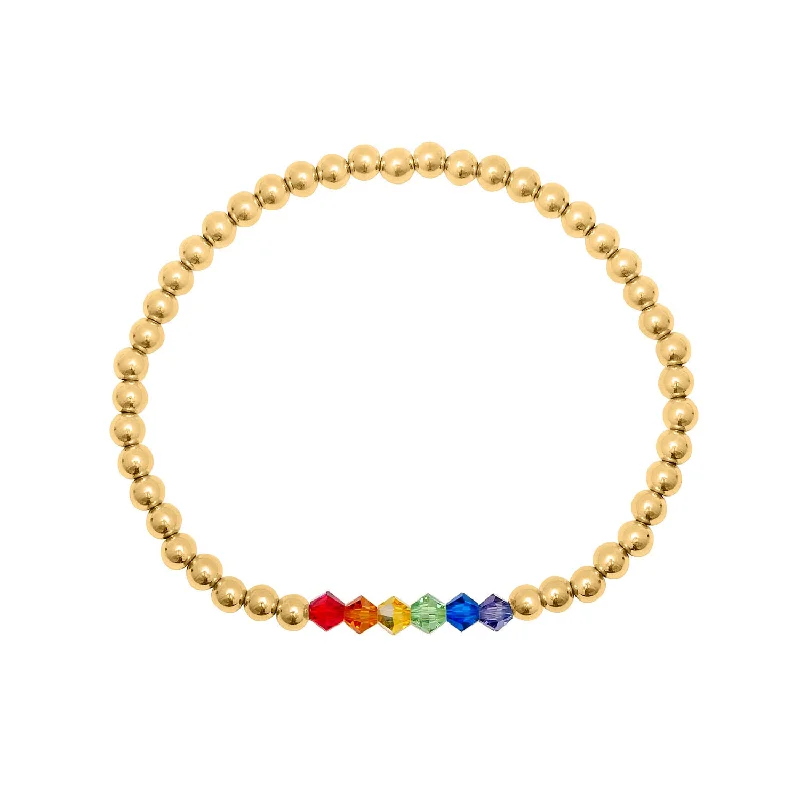 Ladies Peace Bracelets -Rainbow pride bar bracelet