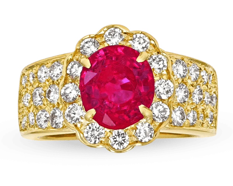 Fine Crafted Rings -Untreated Ruby Ring, 2.33 Carats