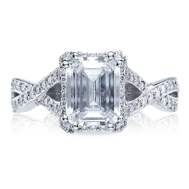 Happiness Engagement Rings -Dantela | Emerald Bloom Engagement Ring 2627EC