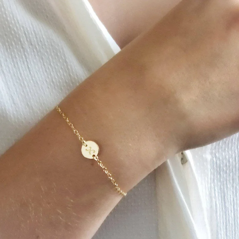 Ladies Nature-Inspired Bracelets -Dainty Initial Bracelet