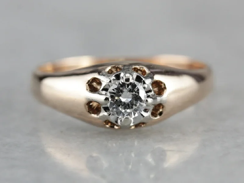 Architectural Engagement Rings -Diamond Solitaire Engagement Ring