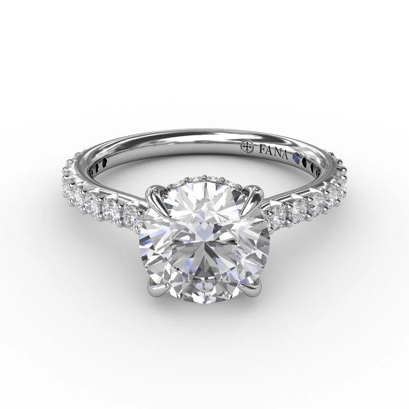 Initial Engagement Rings -Classic Round Diamond Solitaire Engagement Ring S3240