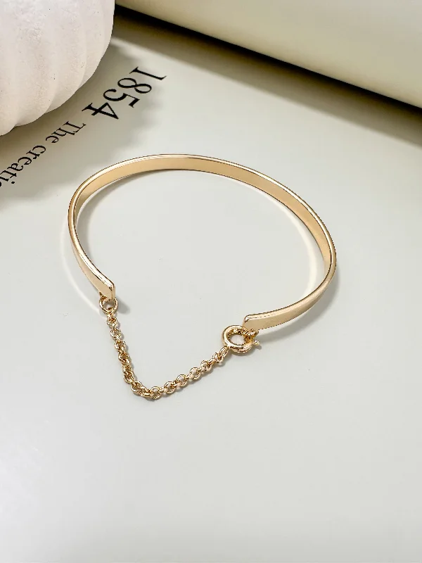 Ladies Joy Bracelets -Velani Jewelry Bangle Bracelet with Chain