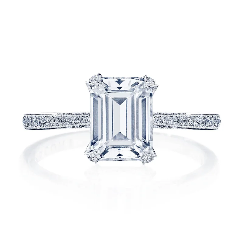 Everyday Engagement Rings -Simply TACORI | Emerald Solitaire Engagement Ring 2679EC8X6