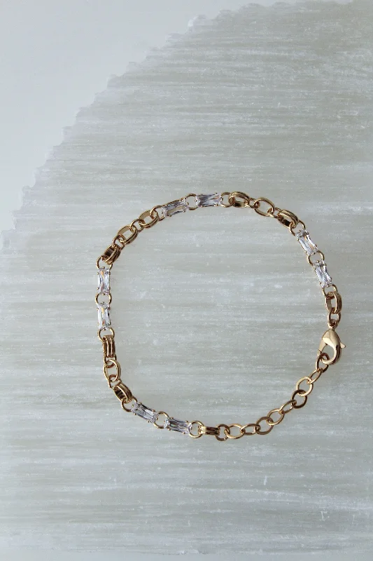 Ladies Textured Bracelets -Jane Crystal Bracelet