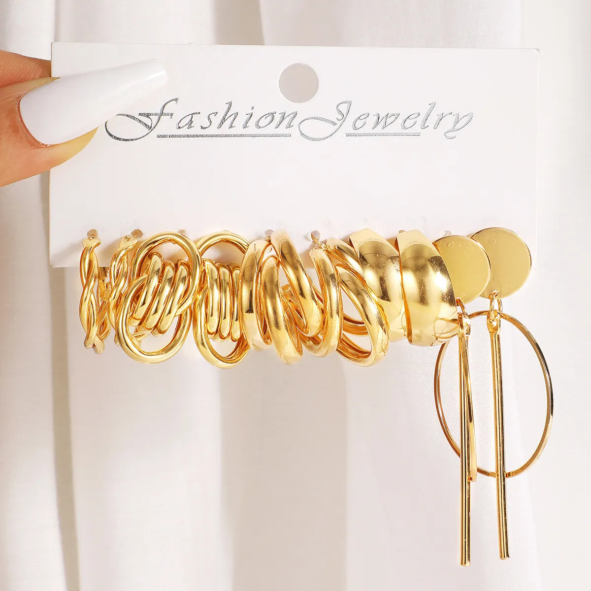 Ladies Earrings Retro Inspired-1 Set IG Style Casual Glam Solid Color Alloy Earrings