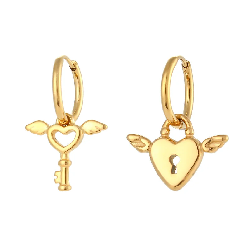 Love Key Wings Earrings