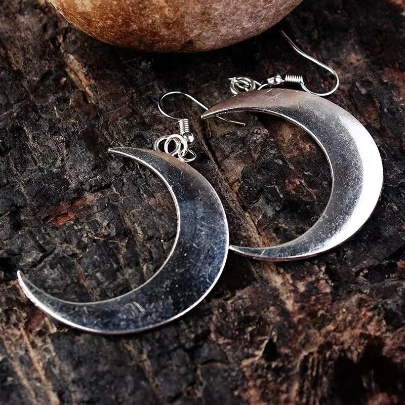 Moon Silver Earrings