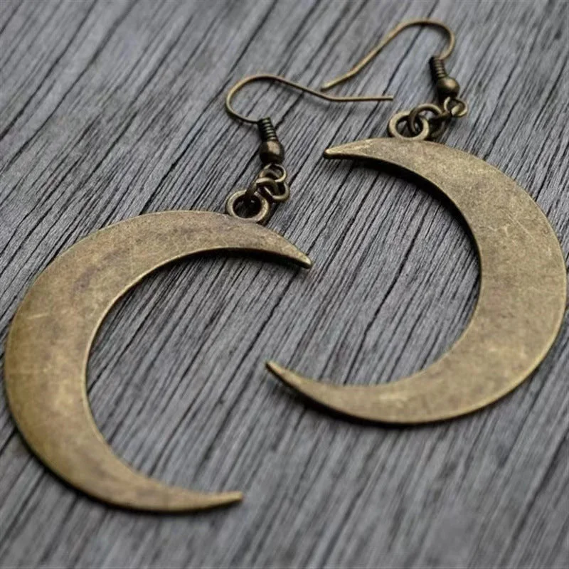 Moon Copper Earrings