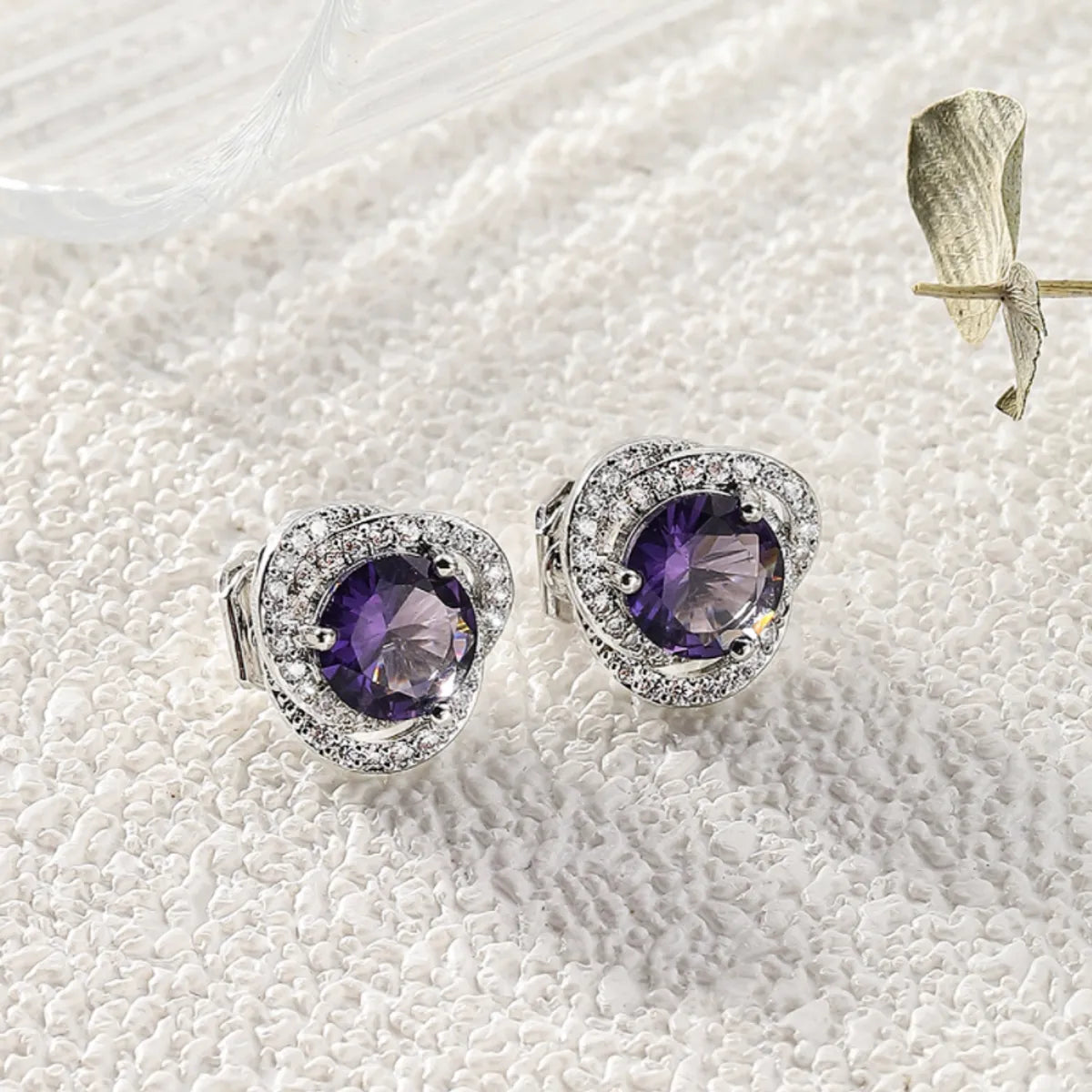 Ear Studs-Purple