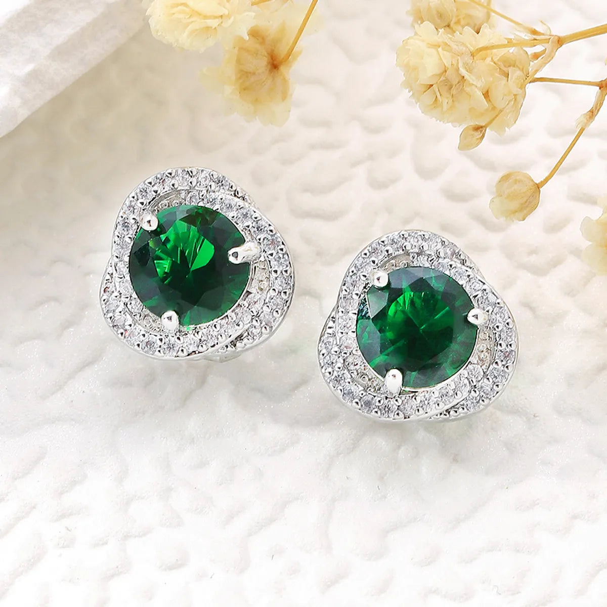 Ear Studs-Green