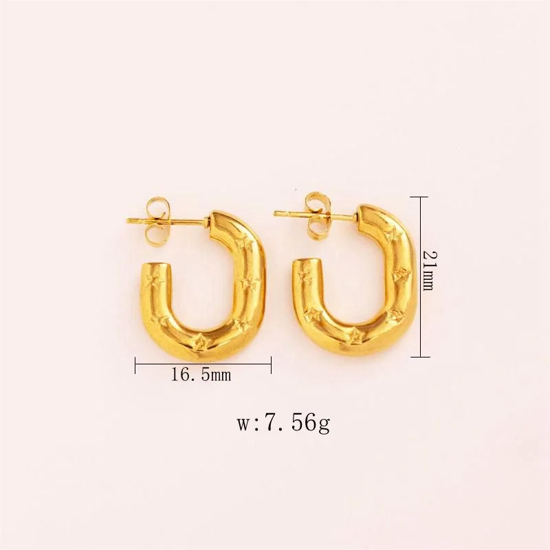 U-Shaped Earrings Pair Fy6020