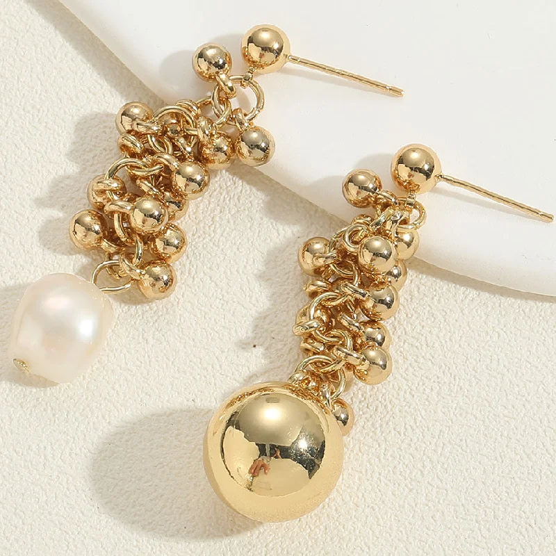 Freshwater Pearl Asymmetric Earrings